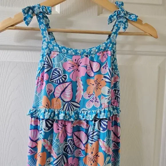 Kat & Jack Girls Dress M 7-8 Boho Cottagecore Floral Garden Tea Party Maxi - Picture 6 of 12